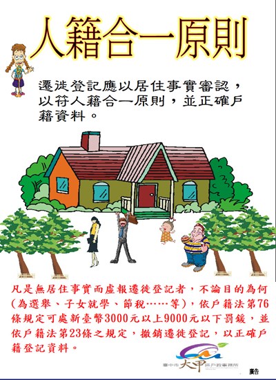 人籍合一宣導海報